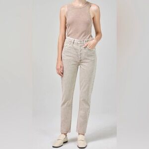 Citizens Of Humanity Beige Jolene High Rise Vintage Jeans Size 25